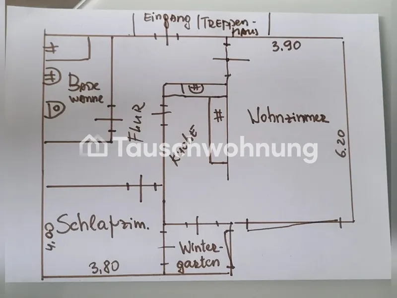 Tauschwohnung: Suche 3 Zimmer Wohnung gegen 2 Zimmer Wohnung — photo 1